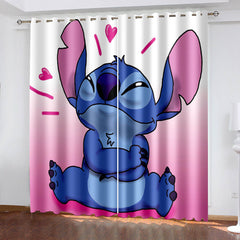 2025 NEW Stitch Curtains Cosplay Blackout Window Treatments Drapes for Room Decor