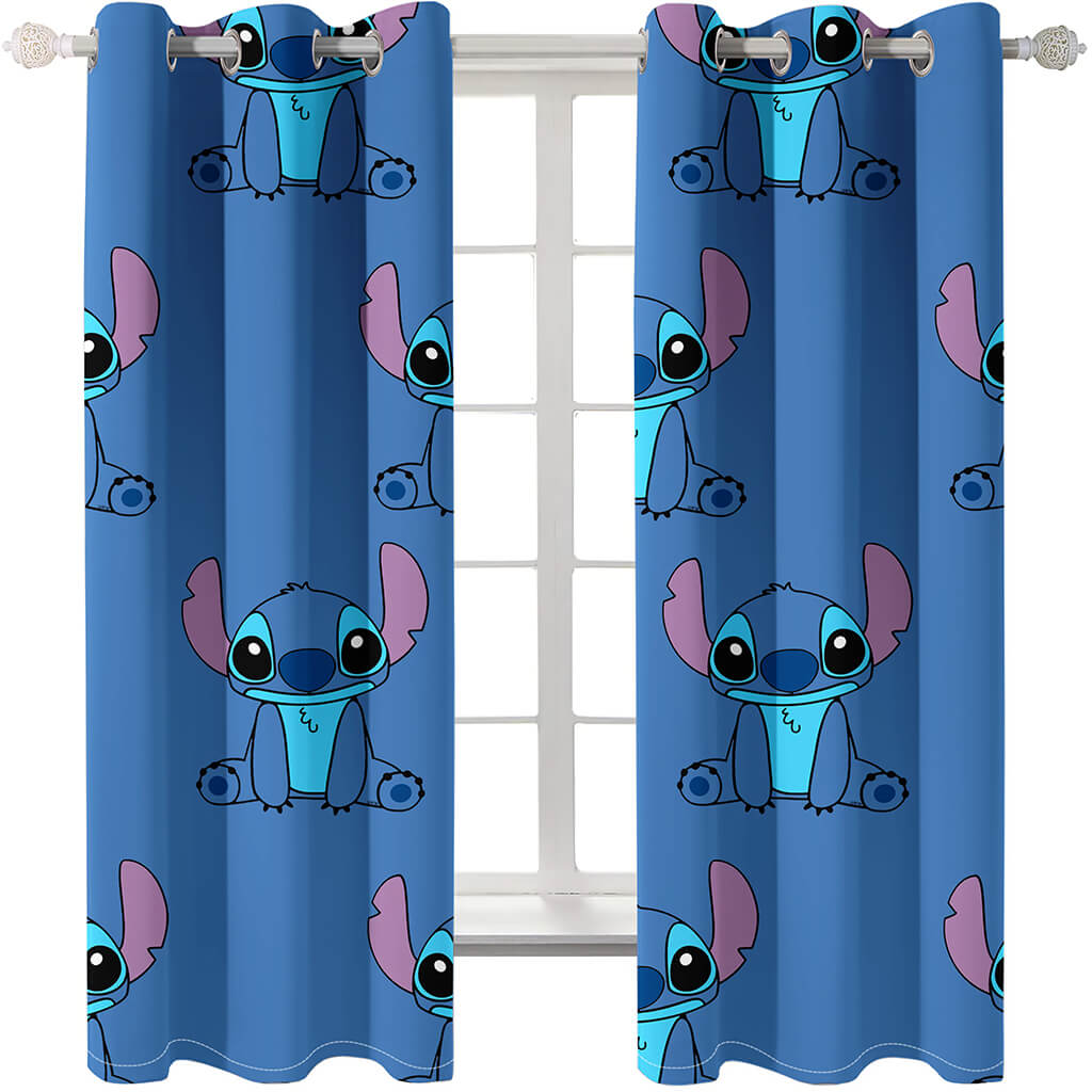2025 NEW Stitch Curtains Cosplay Blackout Window Treatments Drapes for Room Decor