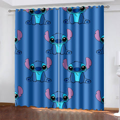2025 NEW Stitch Curtains Cosplay Blackout Window Treatments Drapes for Room Decor