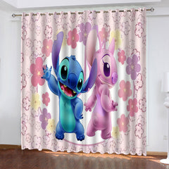 2025 NEW Stitch Pattern Curtains Blackout Window Drapes Decoration