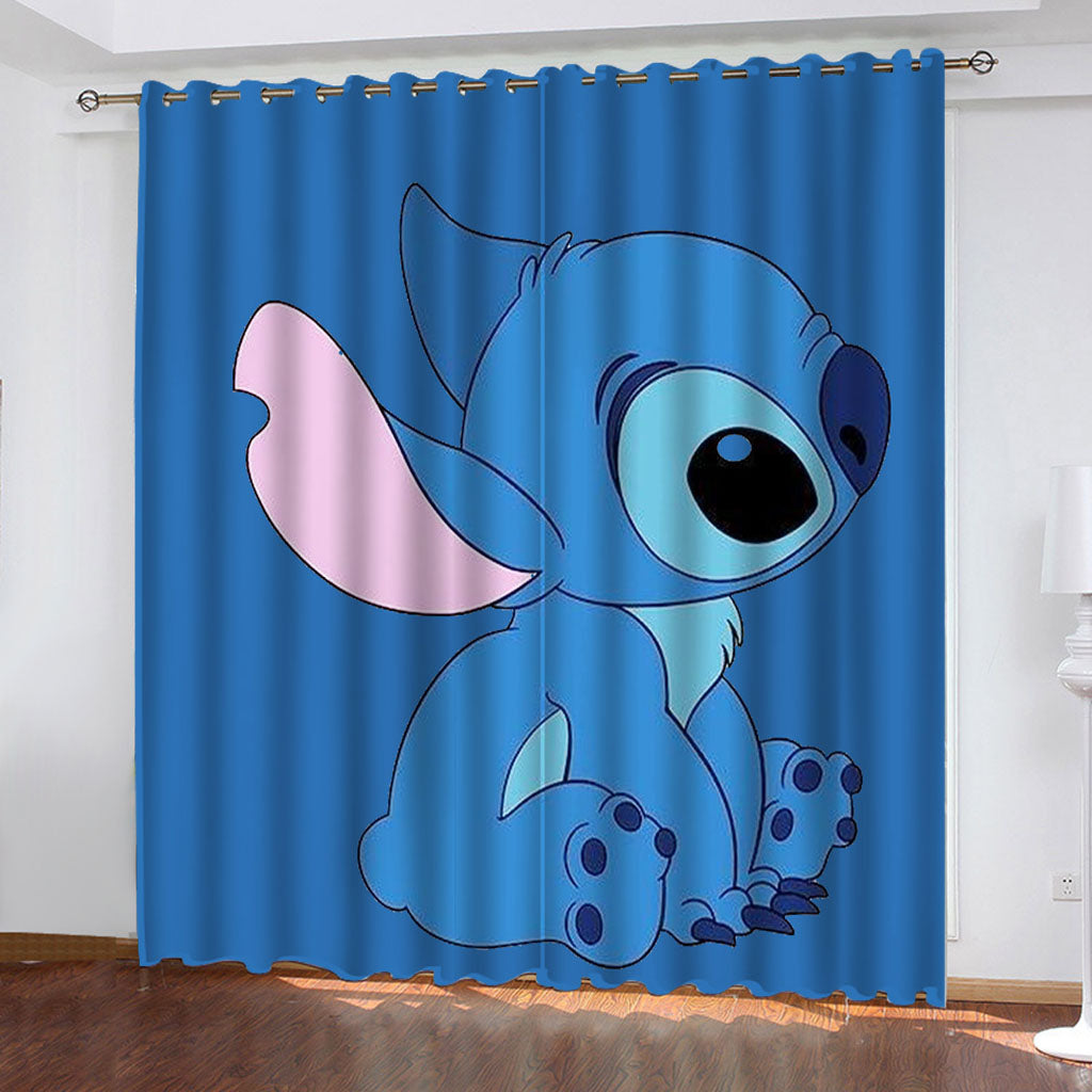 2025 NEW Stitch Pattern Curtains Blackout Window Drapes Decoration