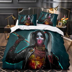 2024 NEW Suicide Squad Harley Quinn Deadpool Bedding Set Quilt Duvet Cover Sets