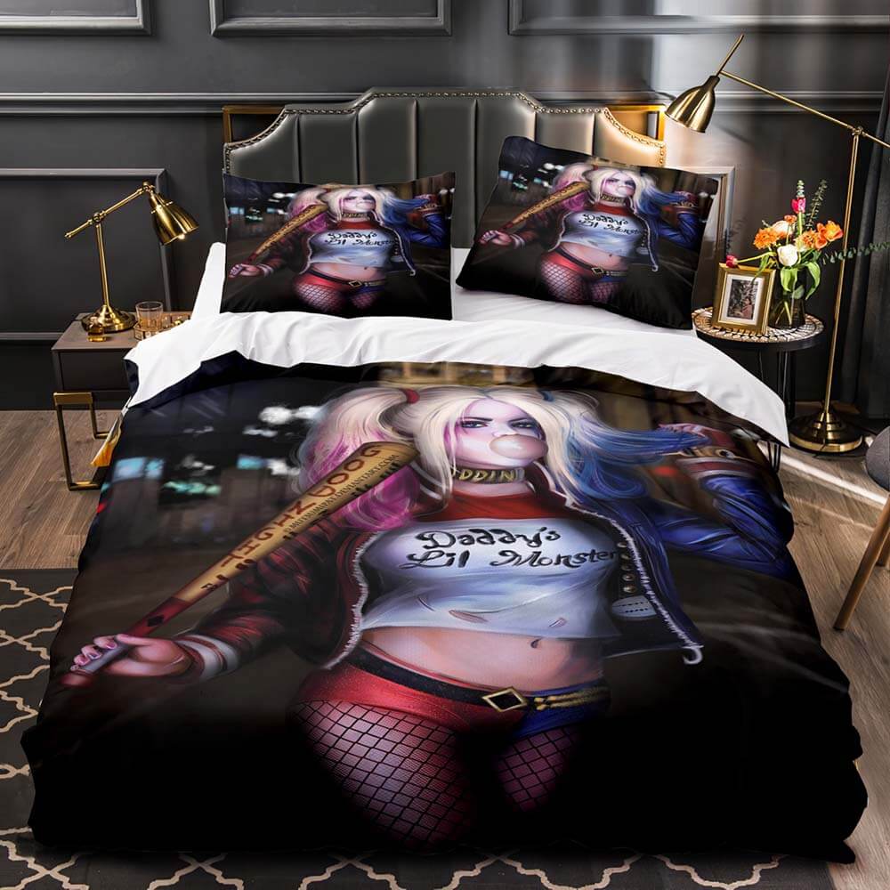 2024 NEW Suicide Squad Harley Quinn Deadpool Bedding Set Quilt Duvet Cover Sets