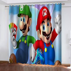 2024 NEW Super Mario Curtains Blackout Window Treatments Drapes for Room Decor