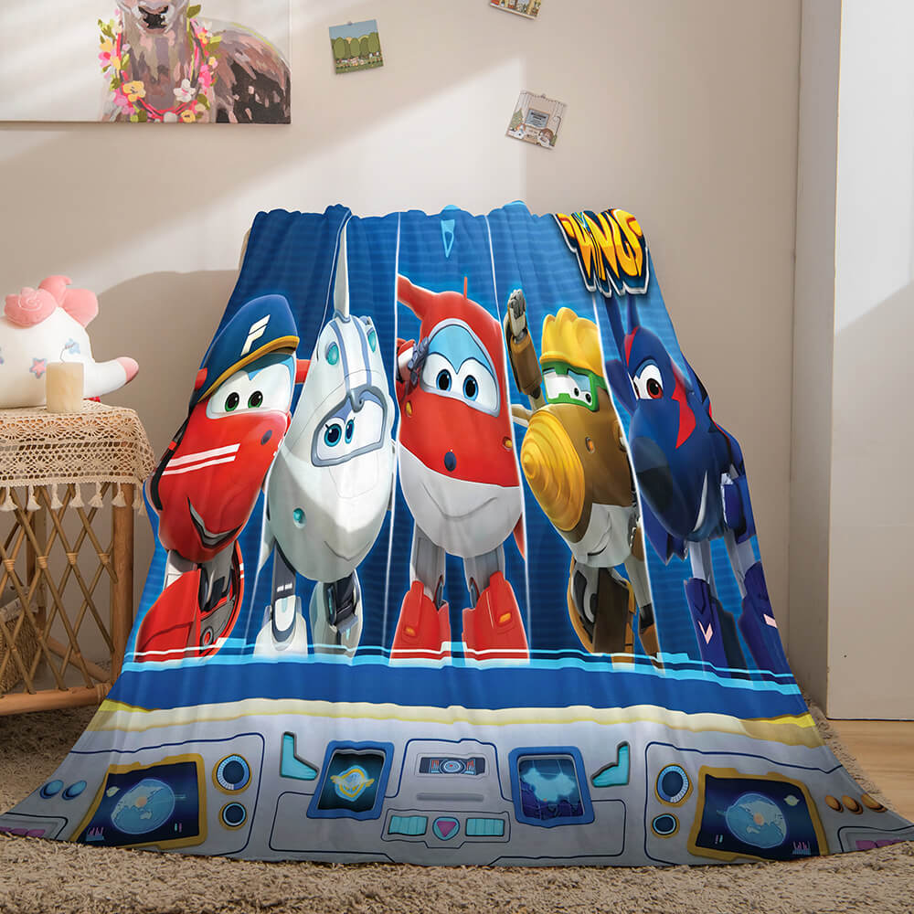 2024 NEW Super Wings Flannel Fleece Throw Blanket