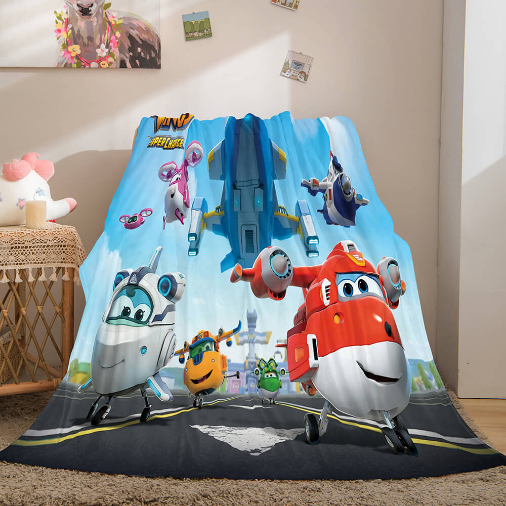 2024 NEW Super Wings Flannel Fleece Throw Blanket