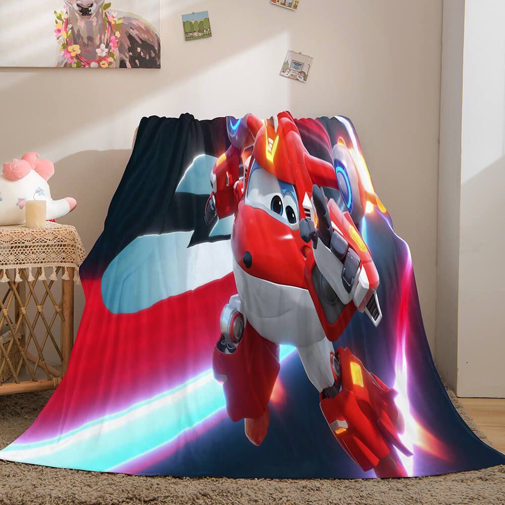 2024 NEW Super Wings Flannel Fleece Throw Blanket