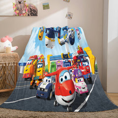 2024 NEW Super Wings Flannel Fleece Throw Blanket