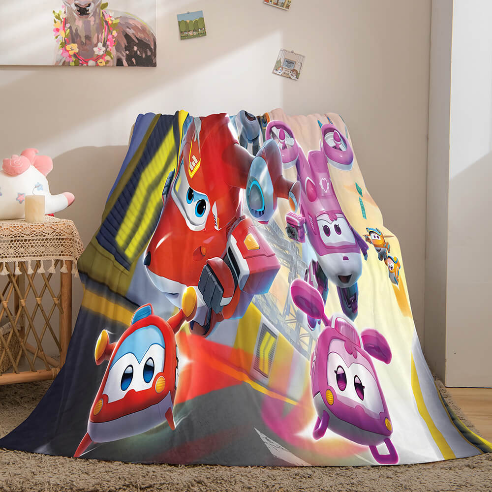 2024 NEW Super Wings Flannel Fleece Throw Blanket