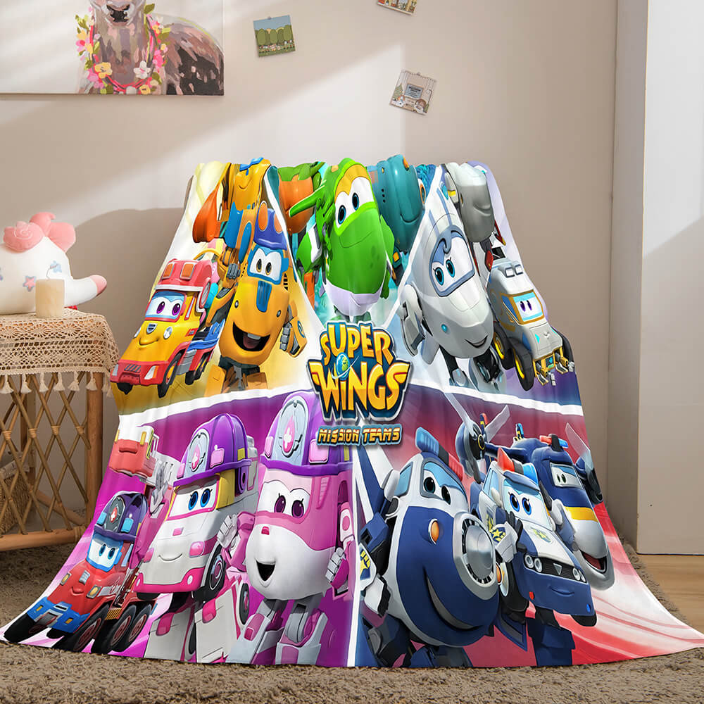 2024 NEW Super Wings Flannel Fleece Throw Blanket