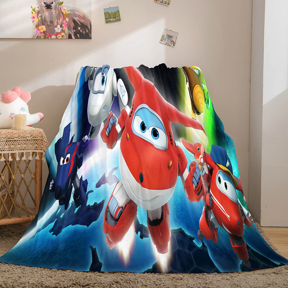 2024 NEW Super Wings Flannel Fleece Throw Blanket