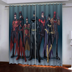 2024 NEW Superhero Batman Pattern Curtains Blackout Window Drapes