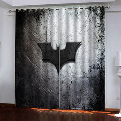 2024 NEW Superhero Batman Pattern Curtains Blackout Window Drapes