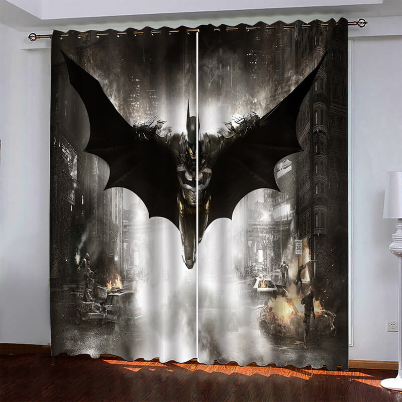 2024 NEW Superhero Batman Pattern Curtains Blackout Window Drapes