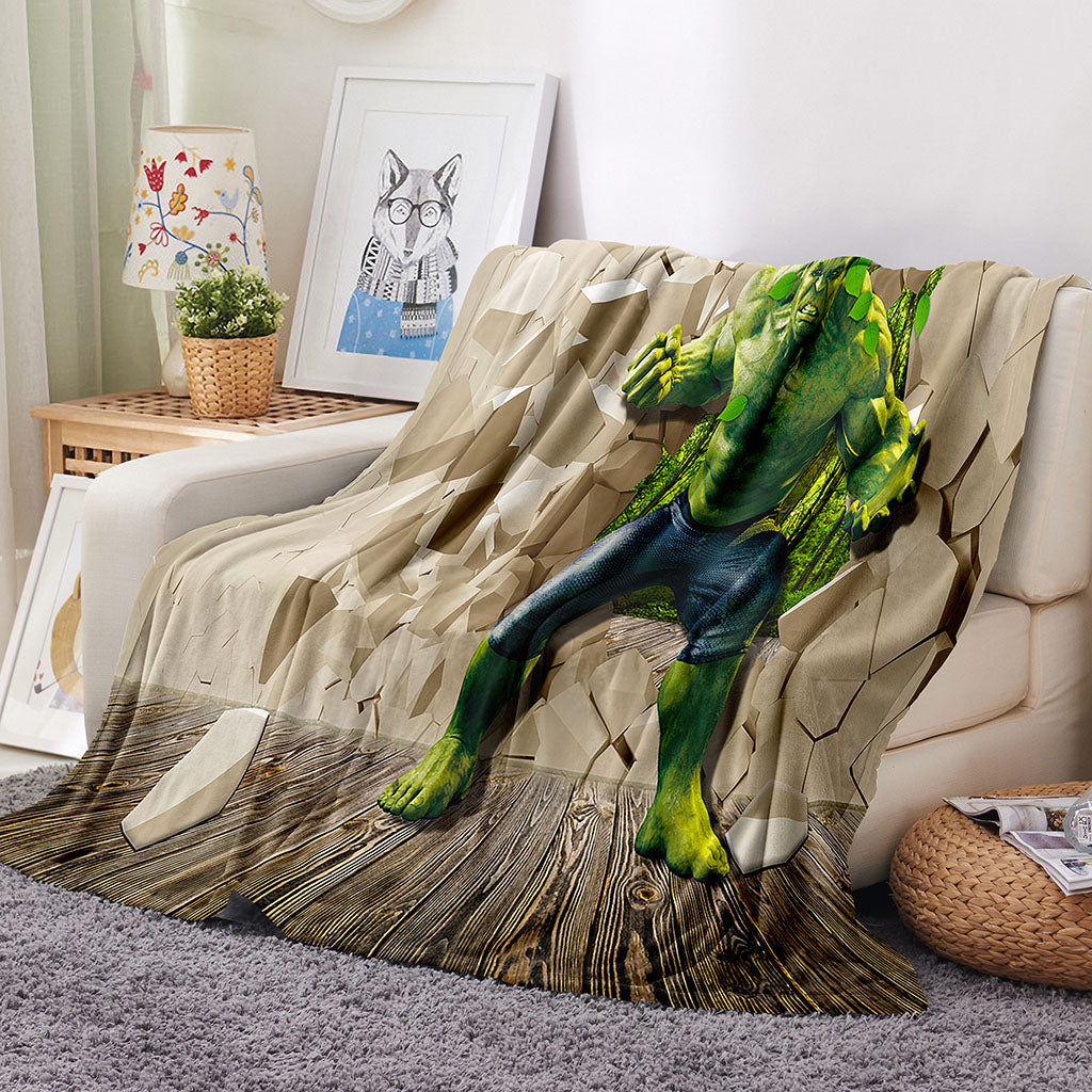 2025 NEW Superhero Hulk Blanket Flannel Throw Room Decoration