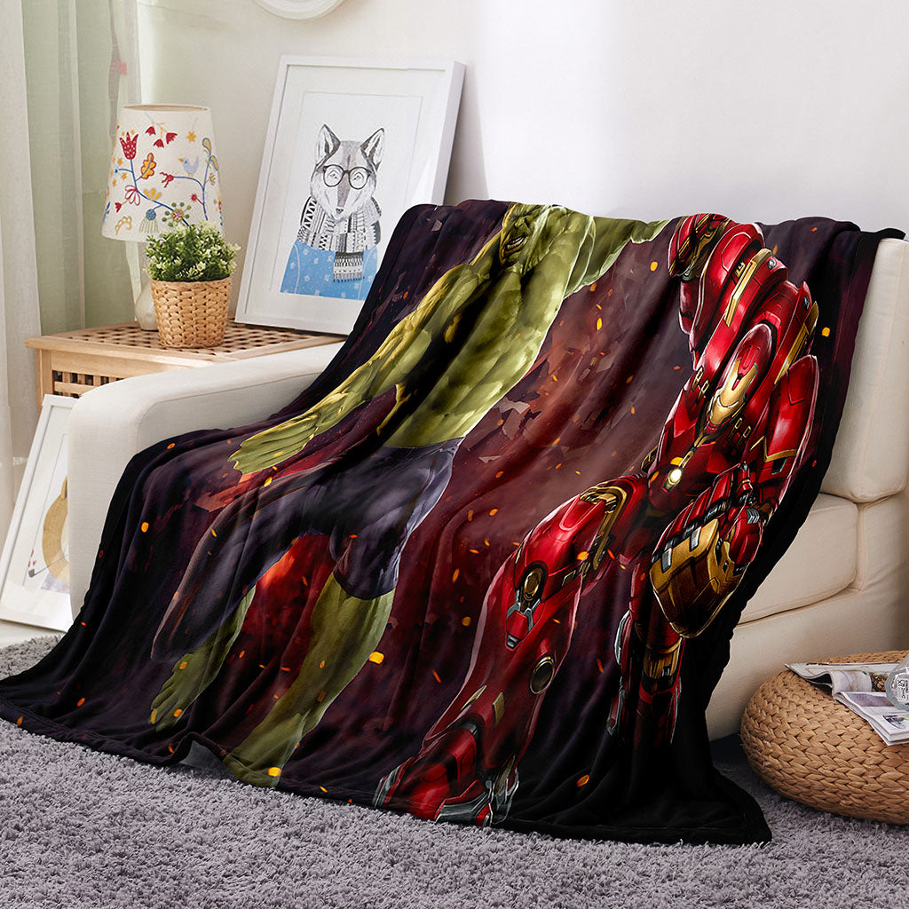 2025 NEW Superhero Hulk Blanket Flannel Throw Room Decoration
