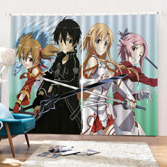 2025 NEW Sword Art Online Curtains Blackout Window Drapes for Room Decoration
