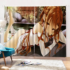 2025 NEW Sword Art Online Curtains Blackout Window Drapes for Room Decoration