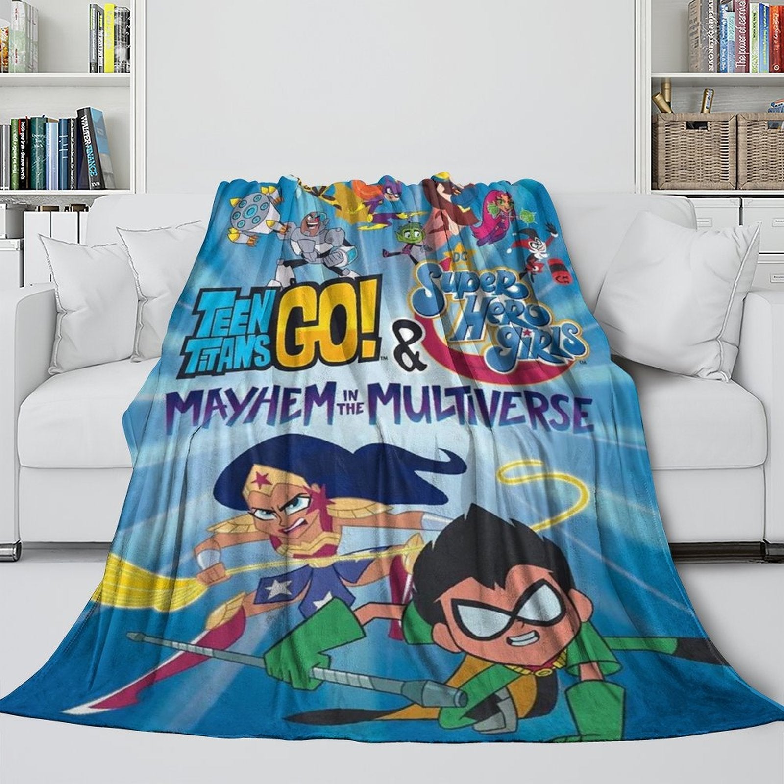 2024 NEW Teen Titans Go Blanket Flannel Throw Room Decoration