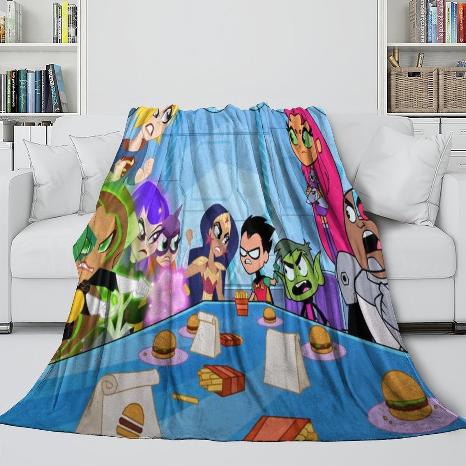 2024 NEW Teen Titans Go Blanket Flannel Throw Room Decoration