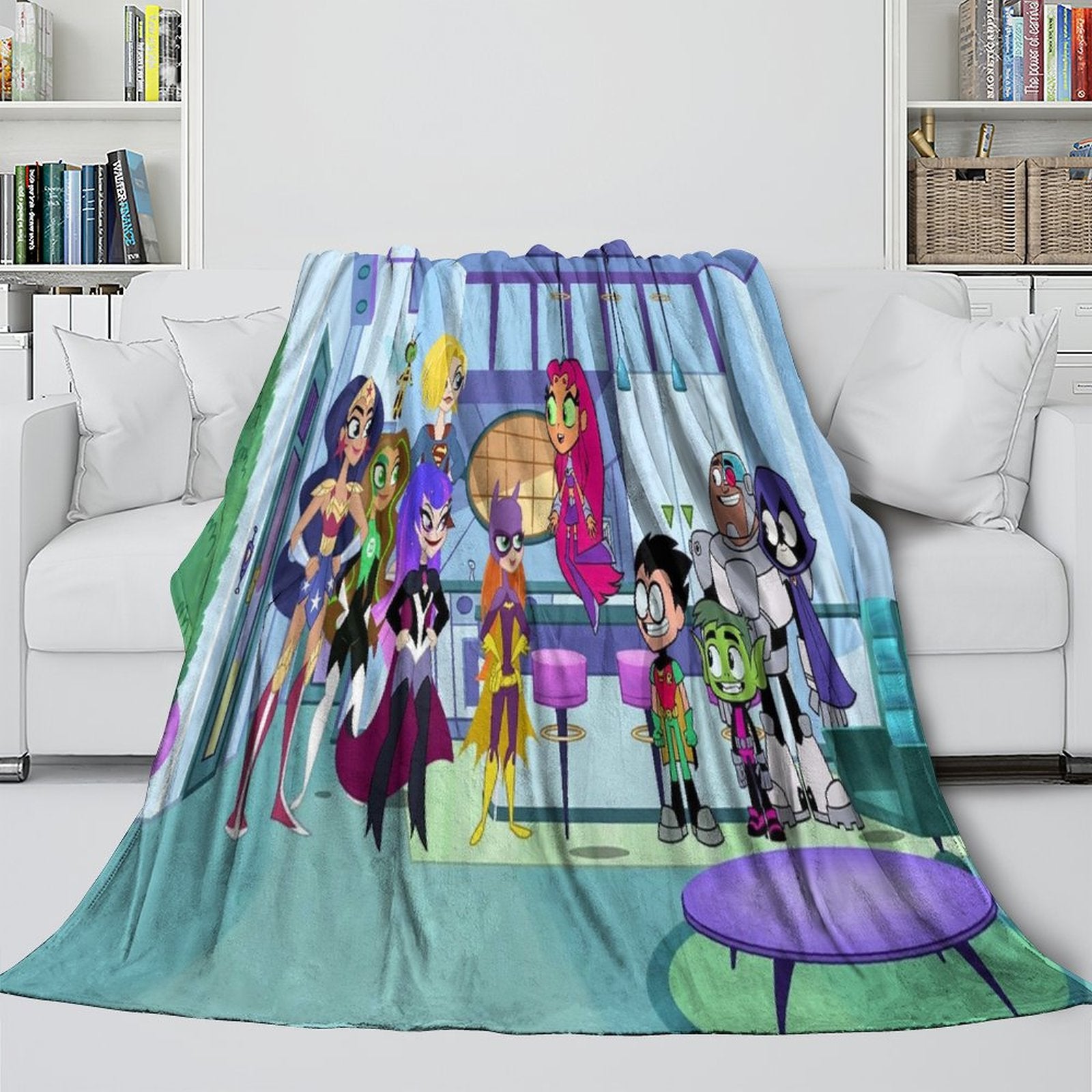 2024 NEW Teen Titans Go Blanket Flannel Throw Room Decoration