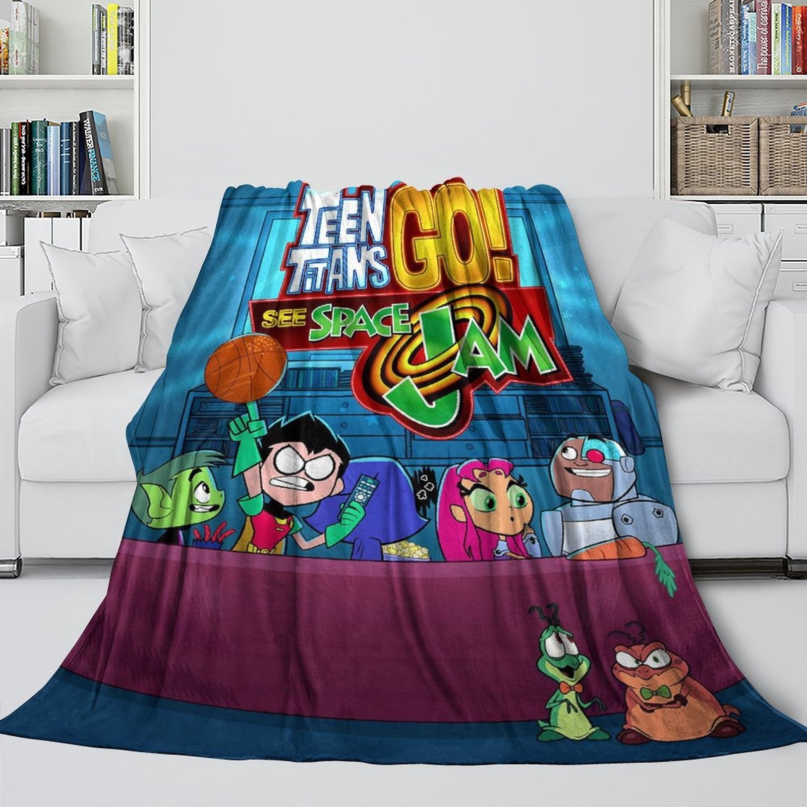 2024 NEW Teen Titans Go Blanket Flannel Throw Room Decoration