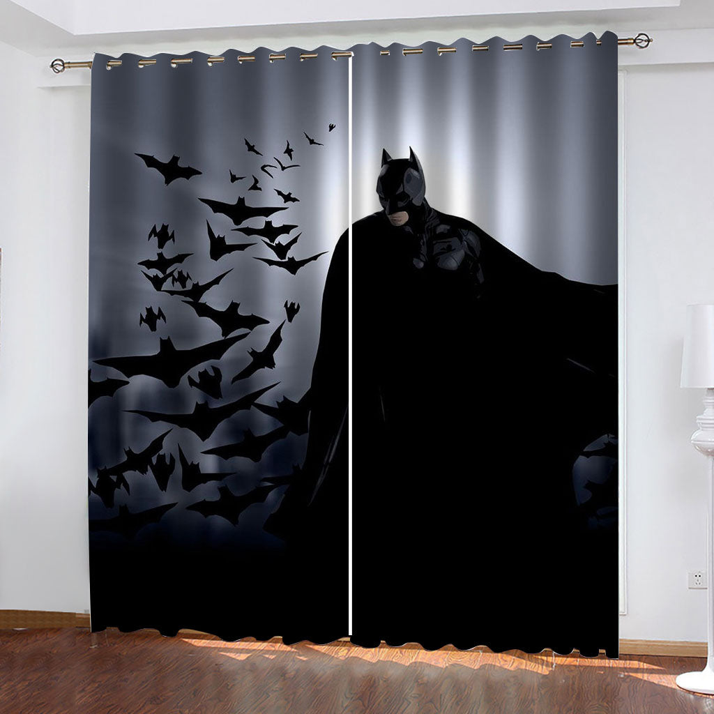 2024 NEW The Batman Curtains Cosplay Blackout Window Drapes Room Decoration