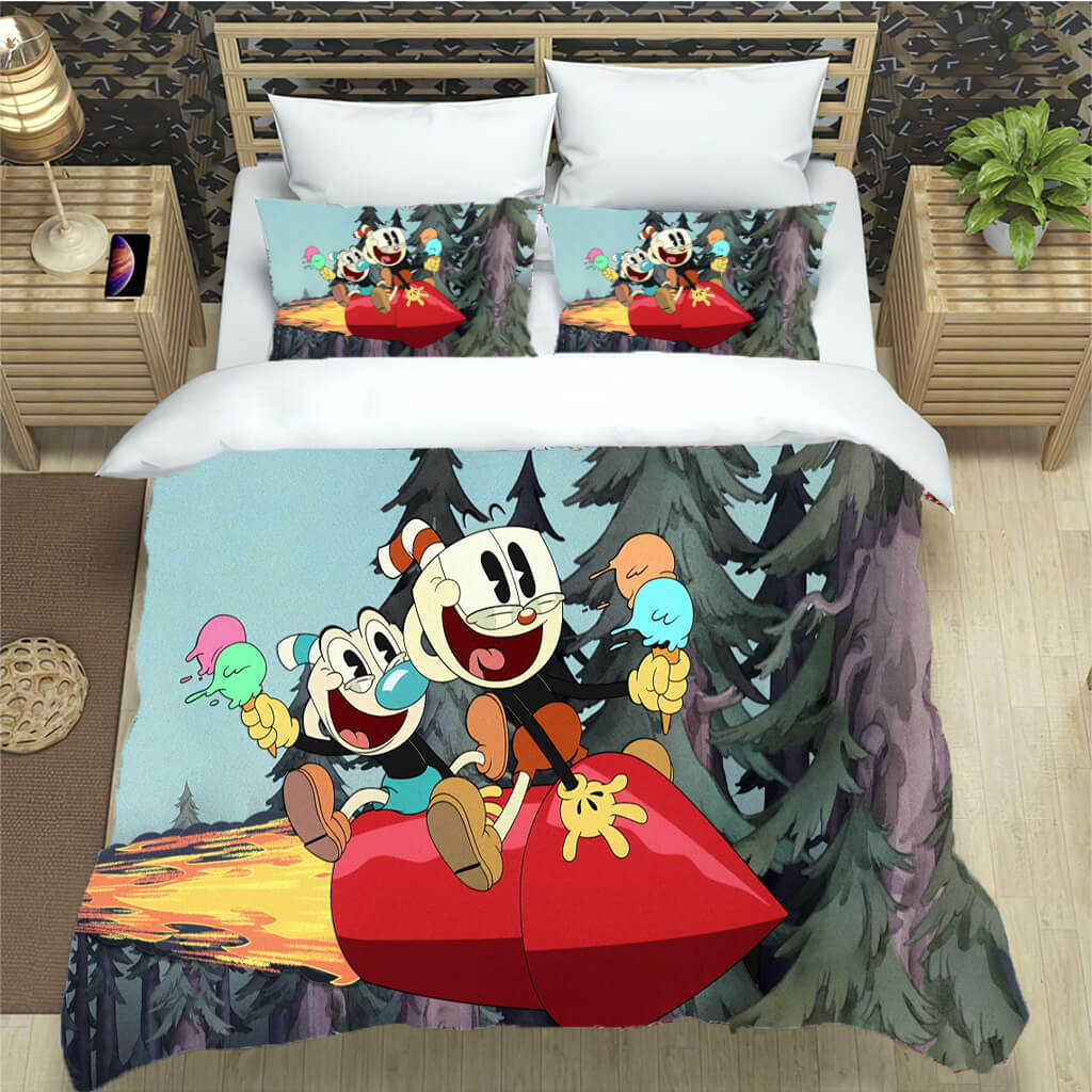 2024 NEW The Cuphead Show Bedding Set Quilt Cover Without Filler