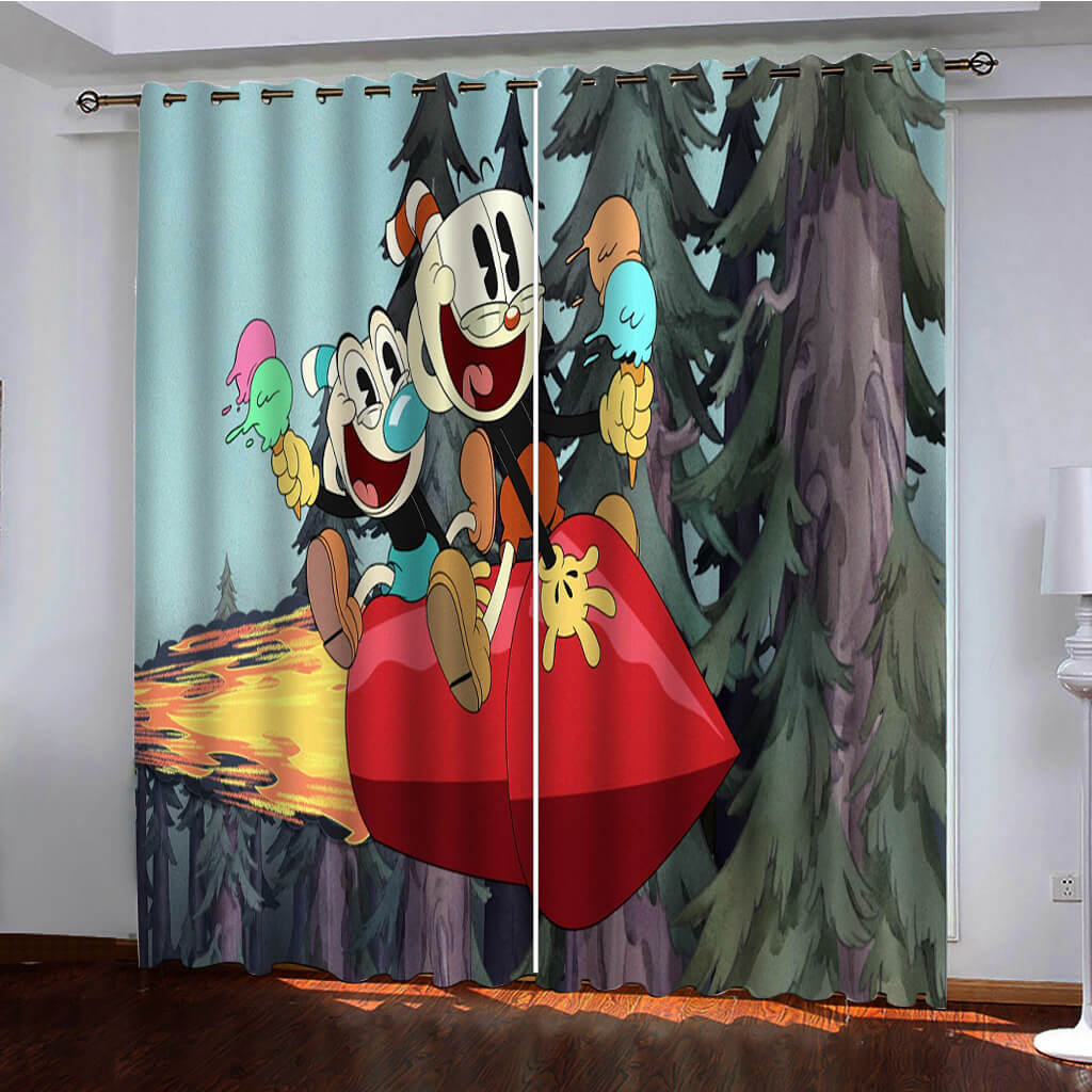 2024 NEW The Cuphead Show Curtains Blackout Window Drapes