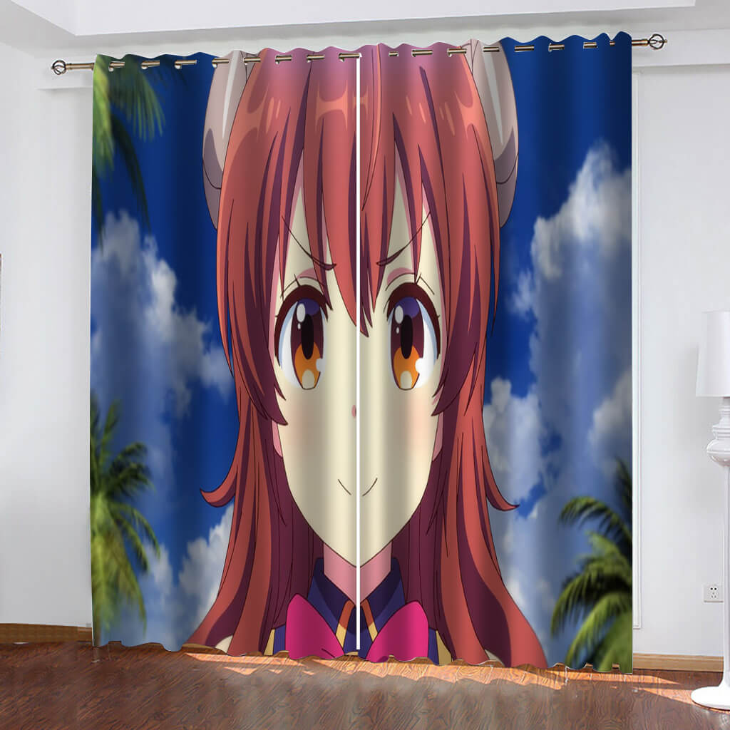 2024 NEW The Demon Girl Next Door Curtains Blackout Cosplay Window Drapes