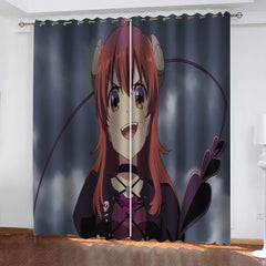 2024 NEW The Demon Girl Next Door Curtains Blackout Cosplay Window Drapes