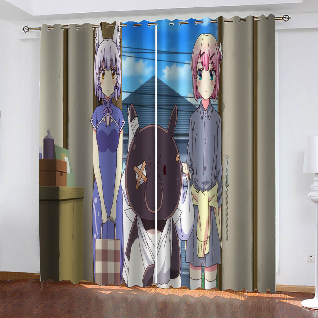 2024 NEW The Demon Girl Next Door Curtains Blackout Cosplay Window Drapes