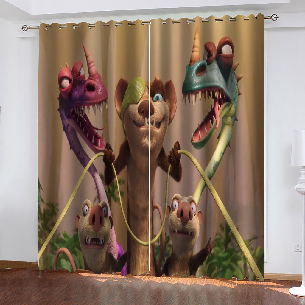 2024 NEW The Ice Age Adventures of Buck Wild Curtains Cosplay Blackout Window Drapes