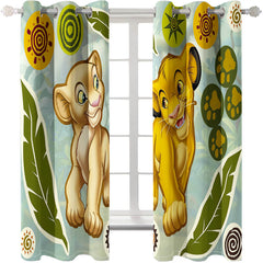 2024 NEW The Lion King Curtains Blackout Window Treatments Drapes for Room Decoration