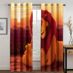 2024 NEW The Lion King Curtains Cosplay Blackout Window Treatments Drapes