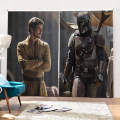 2025 NEW The Mandalorian Curtains Blackout Window Drapes for Room Decoration