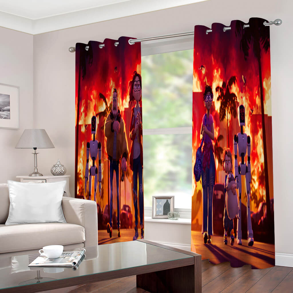2025 NEW The Mitchells vs. the Machines Curtains Blackout Window Drapes Room Decoration