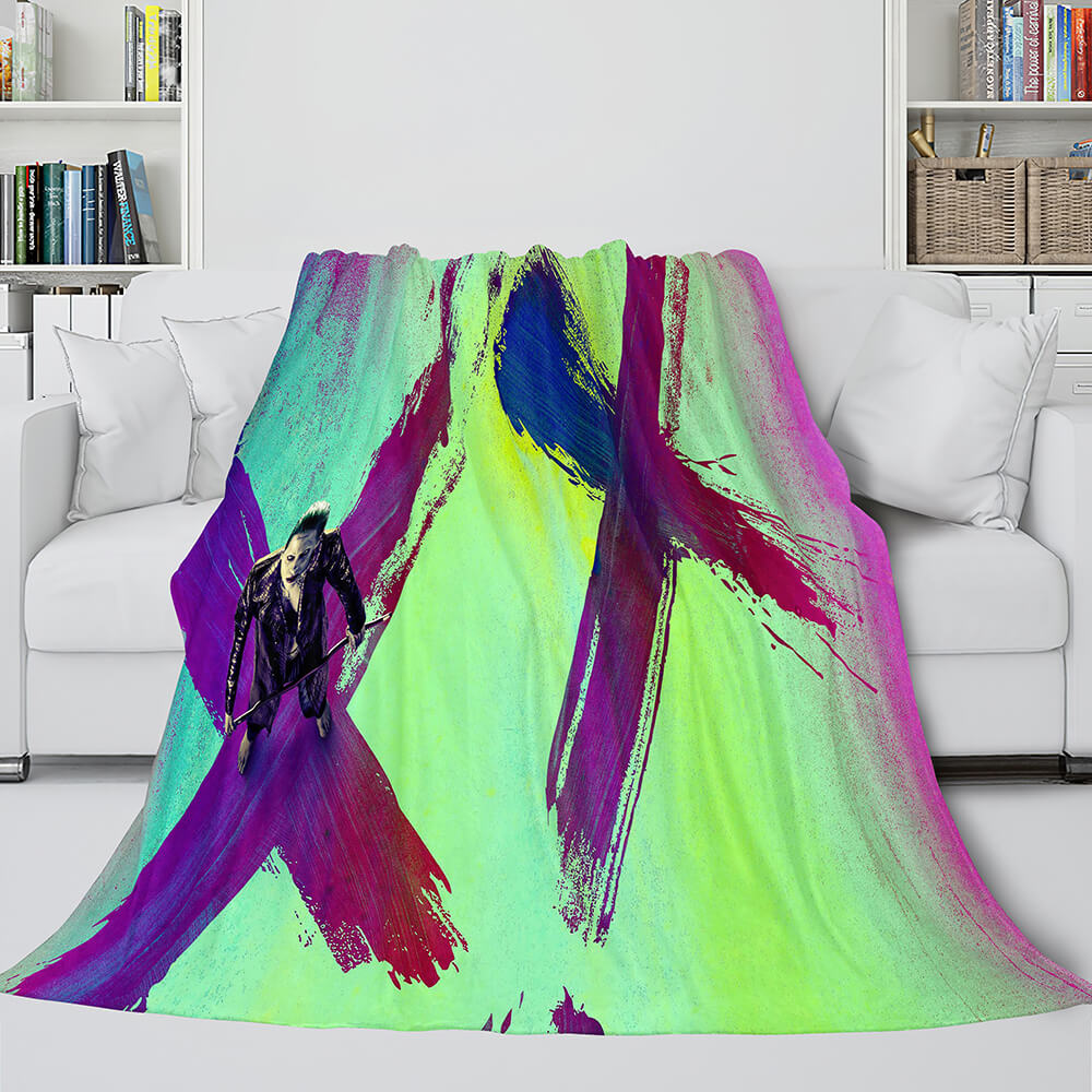 2025 NEW The Suicide Squad Harley Quinn Flannel Fleece Throw Cosplay Blanket