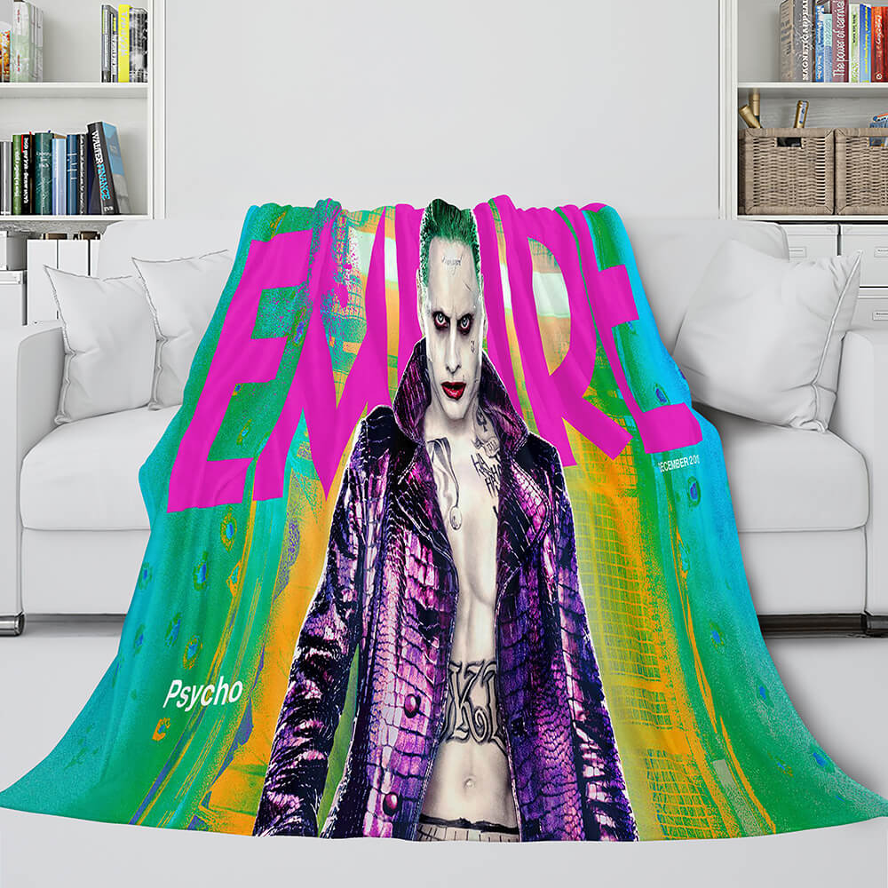 2025 NEW The Suicide Squad Harley Quinn Flannel Fleece Throw Cosplay Blanket