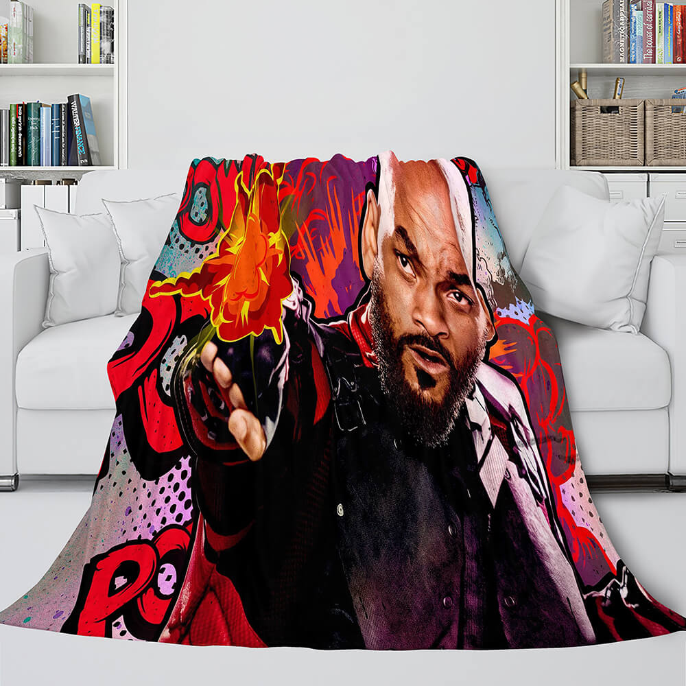 2025 NEW The Suicide Squad Harley Quinn Flannel Fleece Throw Cosplay Blanket
