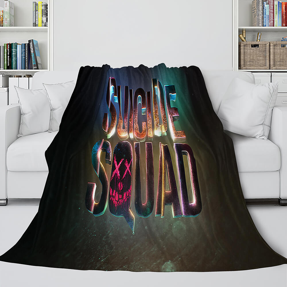 2025 NEW The Suicide Squad Harley Quinn Flannel Fleece Throw Cosplay Blanket