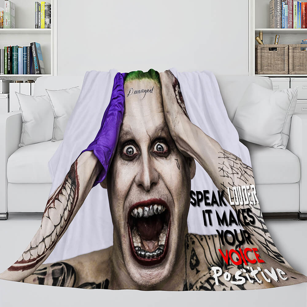 2025 NEW The Suicide Squad Harley Quinn Flannel Fleece Throw Cosplay Blanket