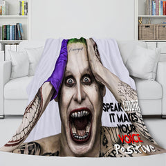 2024 NEW The Suicide Squad Harley Quinn Flannel Fleece Throw Cosplay Blanket