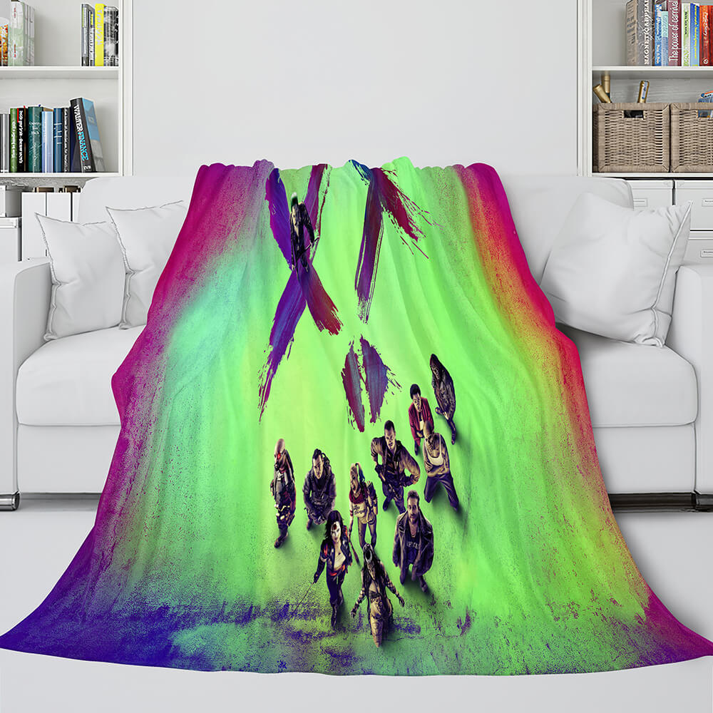 2025 NEW The Suicide Squad Harley Quinn Flannel Fleece Throw Cosplay Blanket