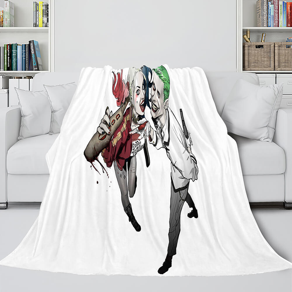 2025 NEW The Suicide Squad Harley Quinn Flannel Fleece Throw Cosplay Blanket