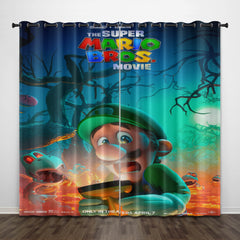 2024 NEW The Super Mario Bros Movie Curtains Blackout Window Drapes Decoration