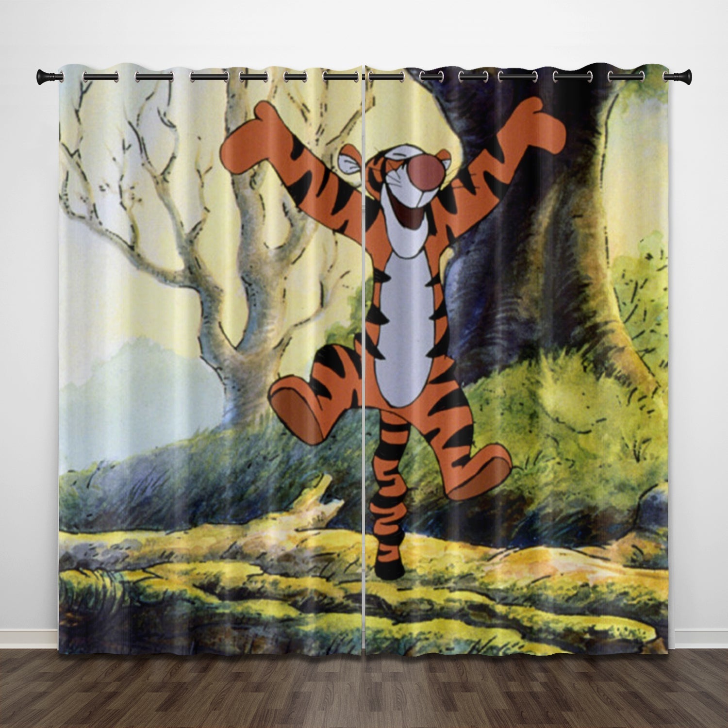 2024 NEW The Tigger Movie Curtains Pattern Blackout Window Drapes