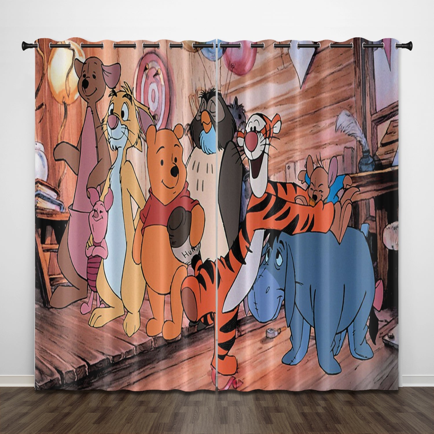 2024 NEW The Tigger Movie Curtains Pattern Blackout Window Drapes