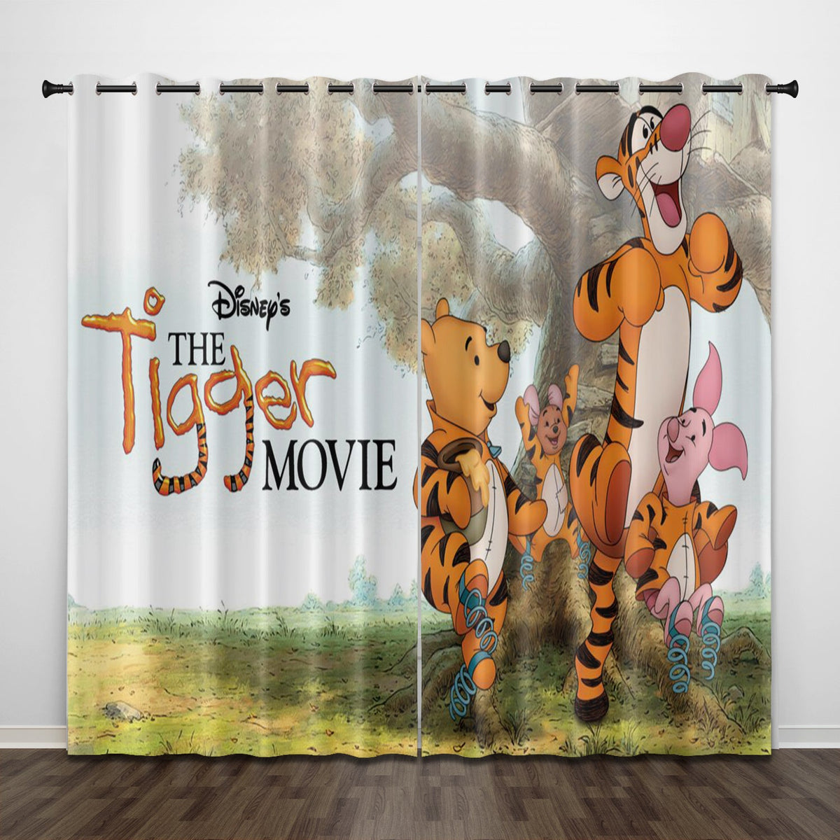 2024 NEW The Tigger Movie Curtains Pattern Blackout Window Drapes