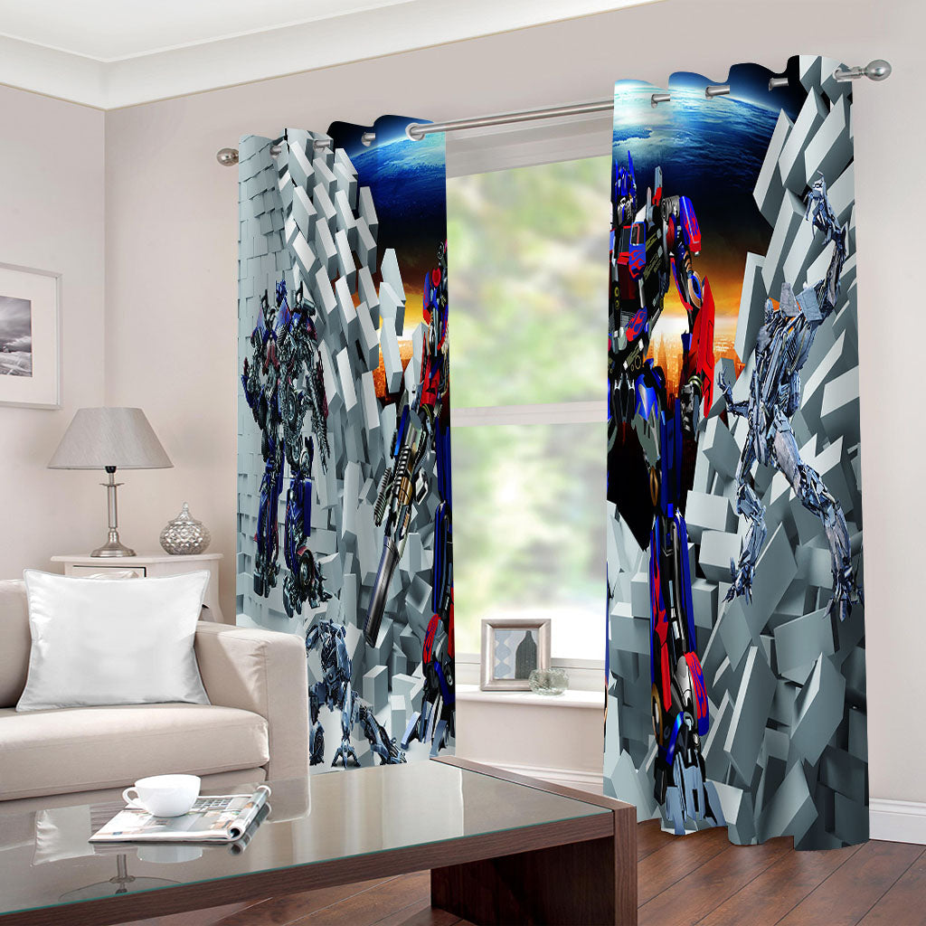 2024 NEW The Transformers Curtains Cosplay Blackout Window Drapes Room Decoration